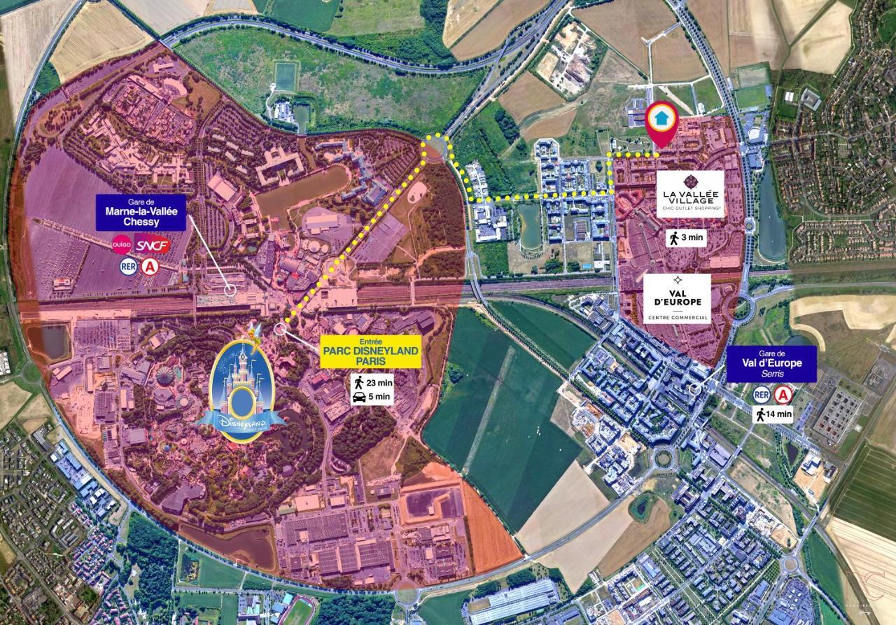 סאריס Disneyland-Paris 8Pers, 2 Parkings, Wifi, מראה חיצוני תמונה